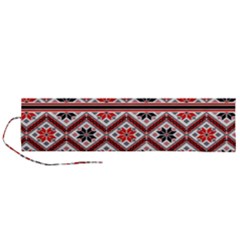 Folklore Ethnic Pattern Background Roll Up Canvas Pencil Holder (l)