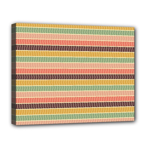 Vintage Stripes Lines Background Canvas 14  X 11  (stretched)