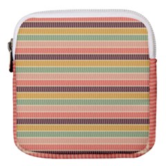 Vintage Stripes Lines Background Mini Square Pouch