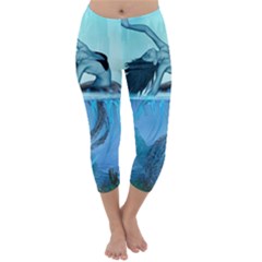 Wonderful Jellyfish Women Capri Winter Leggings  by FantasyWorld7