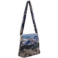 El Chalten Landcape Andes Patagonian Mountains, Agentina Zipper Messenger Bag by dflcprintsclothing