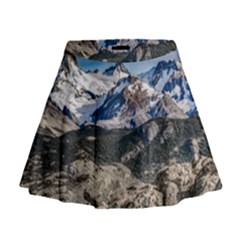 El Chalten Landcape Andes Patagonian Mountains, Agentina Mini Flare Skirt by dflcprintsclothing