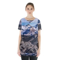 El Chalten Landcape Andes Patagonian Mountains, Agentina Skirt Hem Sports Top by dflcprintsclothing