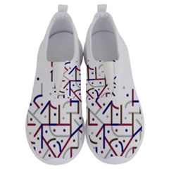 Lines And Dots Motif Geometric Print No Lace Lightweight Shoes by dflcprintsclothing