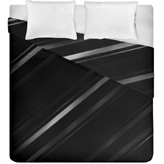 Minimalist Black Linear Abstract Print Duvet Cover Double Side (king Size) by dflcprintsclothing