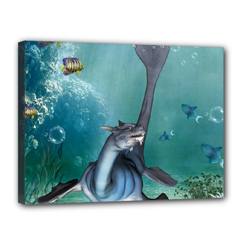 Awesome Seadragon Canvas 16  X 12  (stretched) by FantasyWorld7