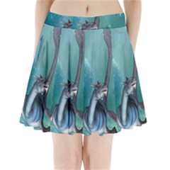 Awesome Seadragon Pleated Mini Skirt