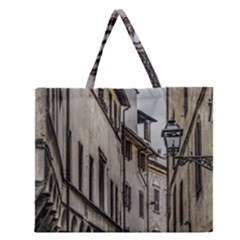 Houses At Historic Center Of Florence, Italy Zipper Large Tote Bag by dflcprintsclothing