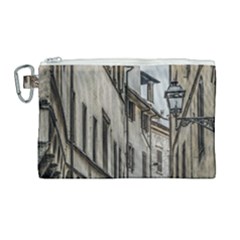 Houses At Historic Center Of Florence, Italy Canvas Cosmetic Bag (large) by dflcprintsclothing