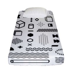 Pattern Hipster Abstract Form Geometric Line Variety Shapes Polkadots Fashion Style Seamless Fitted Sheet (single Size)