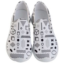 Pattern Hipster Abstract Form Geometric Line Variety Shapes Polkadots Fashion Style Seamless Men s Lightweight Slip Ons by Vaneshart