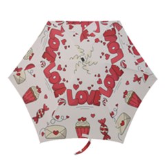 Hand Drawn Valentines Day Element Collection Mini Folding Umbrellas by Vaneshart