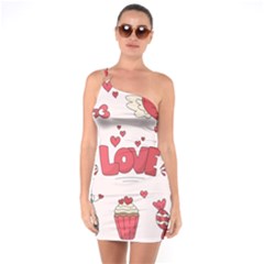 Hand Drawn Valentines Day Element Collection One Soulder Bodycon Dress by Vaneshart