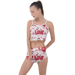 Hand Drawn Valentines Day Element Collection Summer Cropped Co-ord Set by Vaneshart