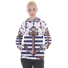 Anchor Background Design Women s Hooded Pullover by Vaneshart