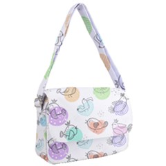 Cartoon Bird Cute Doodle Bird Courier Bag by Vaneshart