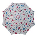 Hearts Seamless Pattern Memphis Style Golf Umbrellas View1