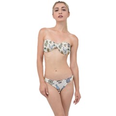 Happy Cats Pattern Background Classic Bandeau Bikini Set by Vaneshart