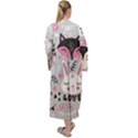 Big Set With Cute Cartoon Animals Bear Panda Bunny Penguin Cat Fox Maxi Velour Kimono View2