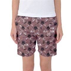 Hibiscus Flowers Collage Pattern Design Women s Basketball Shorts by dflcprintsclothing