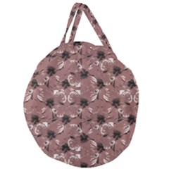 Hibiscus Flowers Collage Pattern Design Giant Round Zipper Tote by dflcprintsclothing