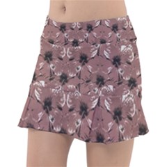 Hibiscus Flowers Collage Pattern Design Tennis Skorts by dflcprintsclothing