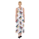 Seamless Pattern With Hand Drawn Bird Black Sleeveless Maxi Dress View2