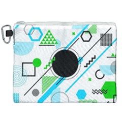 Geometric Shapes Background Canvas Cosmetic Bag (xxl)