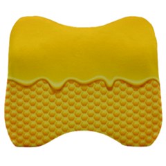 Sweet Honey Drips With Honeycomb Velour Head Support Cushion