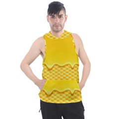 Sweet Honey Drips With Honeycomb Men s Sleeveless Hoodie