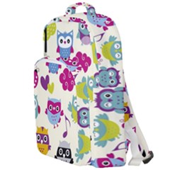 Funny Colorful Owls Double Compartment Backpack