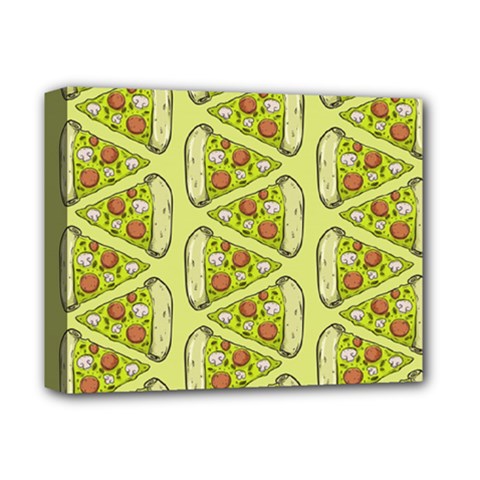 Pizza Fast Food Pattern Seamles Design Background Deluxe Canvas 14  X 11  (stretched) by Vaneshart