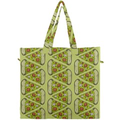 Pizza Fast Food Pattern Seamles Design Background Canvas Travel Bag