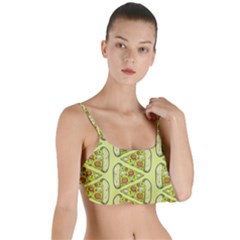 Pizza Fast Food Pattern Seamles Design Background Layered Top Bikini Top 