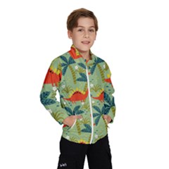 Cute Colorful Dinosaur Seamless Pattern Kids  Windbreaker