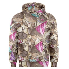 Hand Drawn Animal Pattern Dog Illustration Men s Core Hoodie