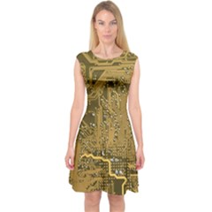 Pcb Printed Circuit Board Capsleeve Midi Dress