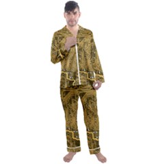 Pcb Printed Circuit Board Men s Satin Pajamas Long Pants Set