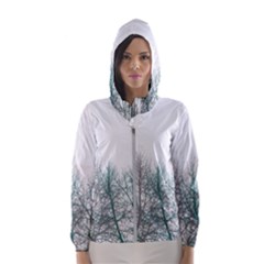 Multicolor Graphic Botanical Print Women s Hooded Windbreaker by dflcprintsclothing