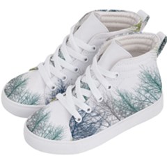Multicolor Graphic Botanical Print Kids  Hi-top Skate Sneakers by dflcprintsclothing
