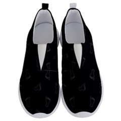 Neon Style Black And White Footprints Motif Pattern No Lace Lightweight Shoes
