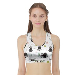 Cute Sloths Sports Bra With Border by Sobalvarro