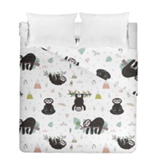 Cute Sloths Duvet Cover Double Side (full/ Double Size) by Sobalvarro