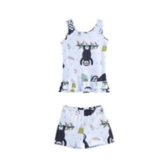 Cute Sloths Kids  Boyleg Swimsuit