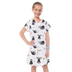 Cute Sloths Kids  Drop Waist Dress by Sobalvarro