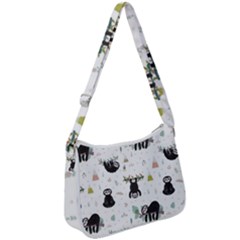 Cute Sloths Zip Up Shoulder Bag by Sobalvarro