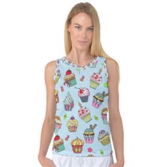 Cupcake Doodle Pattern Women s Basketball Tank Top by Sobalvarro