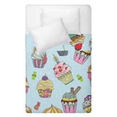 Cupcake Doodle Pattern Duvet Cover Double Side (single Size) by Sobalvarro