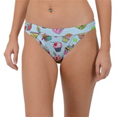 Cupcake Doodle Pattern Band Bikini Bottom by Sobalvarro