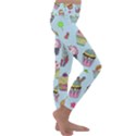 Cupcake Doodle Pattern Kids  Lightweight Velour Classic Yoga Leggings View3